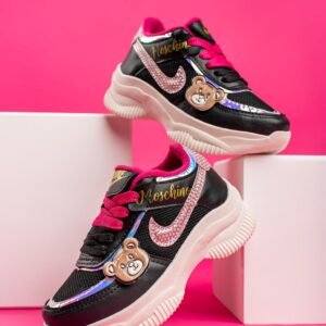 Tênis Infantil Feminino Preto Rosa