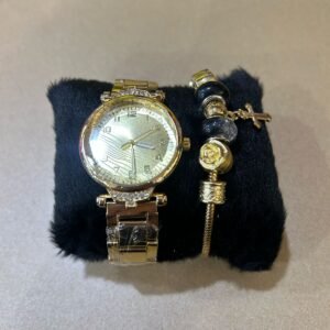 Kit Relógio Com Pulseira