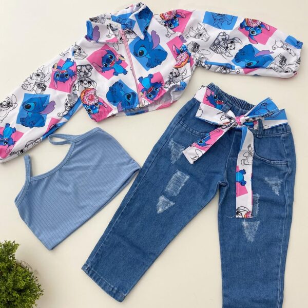 Conjunto Stitch Manga Longa  Melinda