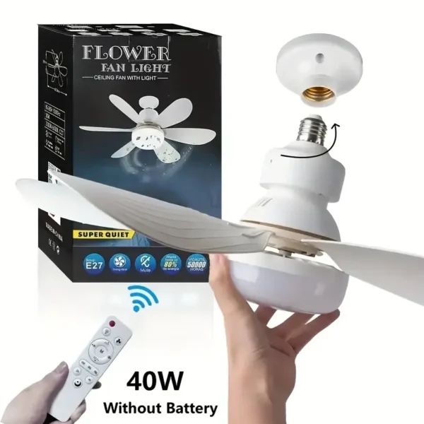 Ventilador de teto com Lâmpada Colorida