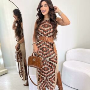 Vestido Longo De Crochê