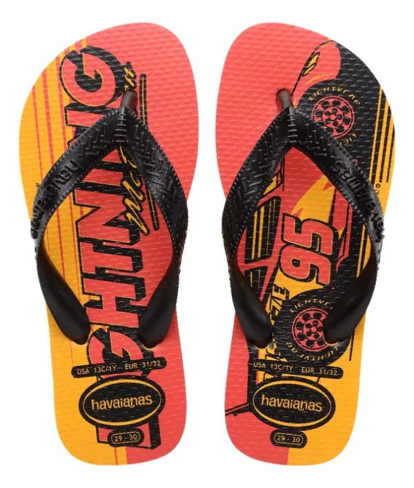 Chinelo Carros Kids Amarelo Havaianas