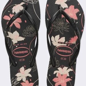 Chinelo Feminino Organic Preto Cinza Havaianas